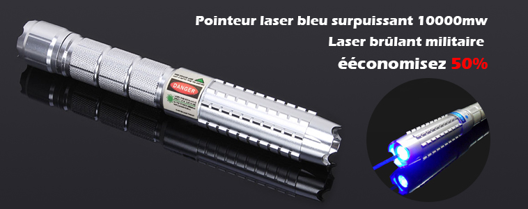 vente Pointeur Laser Bleu Puissant 10000mW