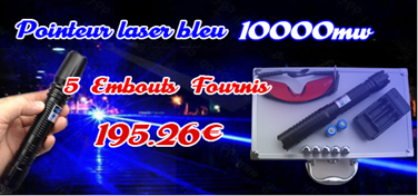pointeur laser bleu Surpuissant 10000mw