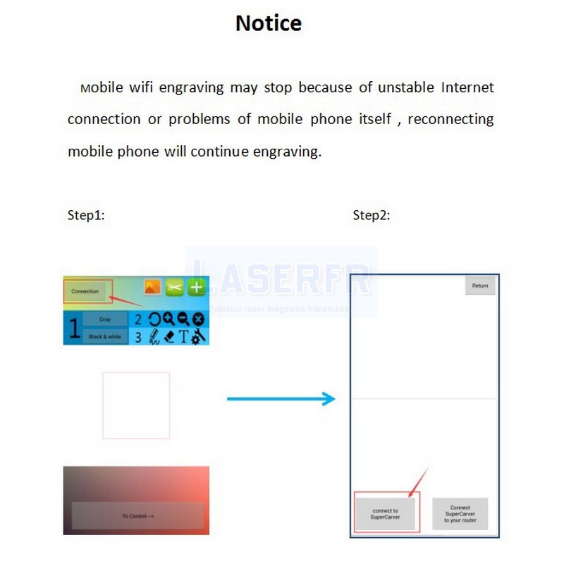 wifi laser machine de gravure