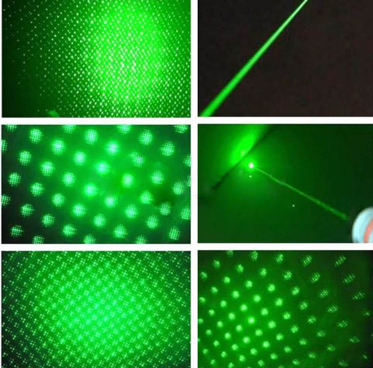 laser vert étoiles