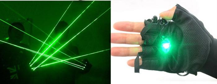 Gants laser vert 