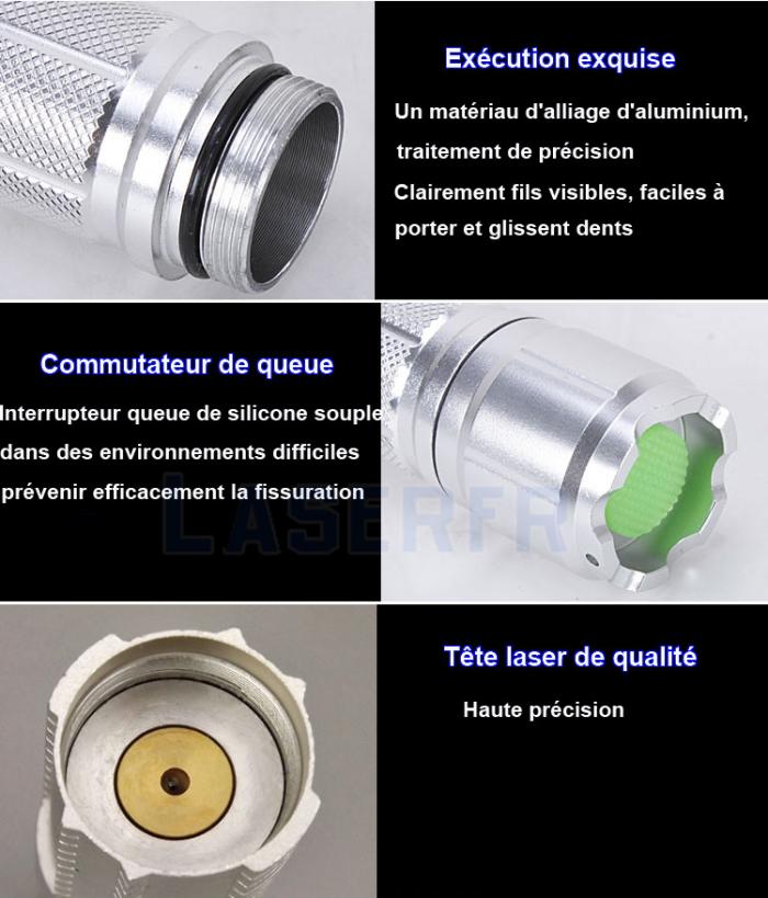 Pointeur laser bleu tres puissant 10000mw tirs lointains imperméable