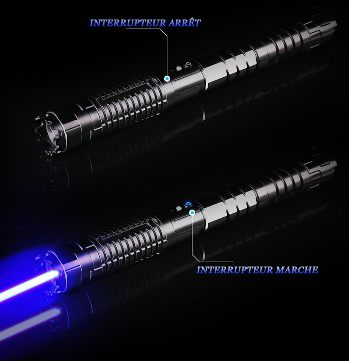 STYLO LASER POINTER BLEU POINTEUR PUISSANT STYLO LONUE PORTEE BLUE