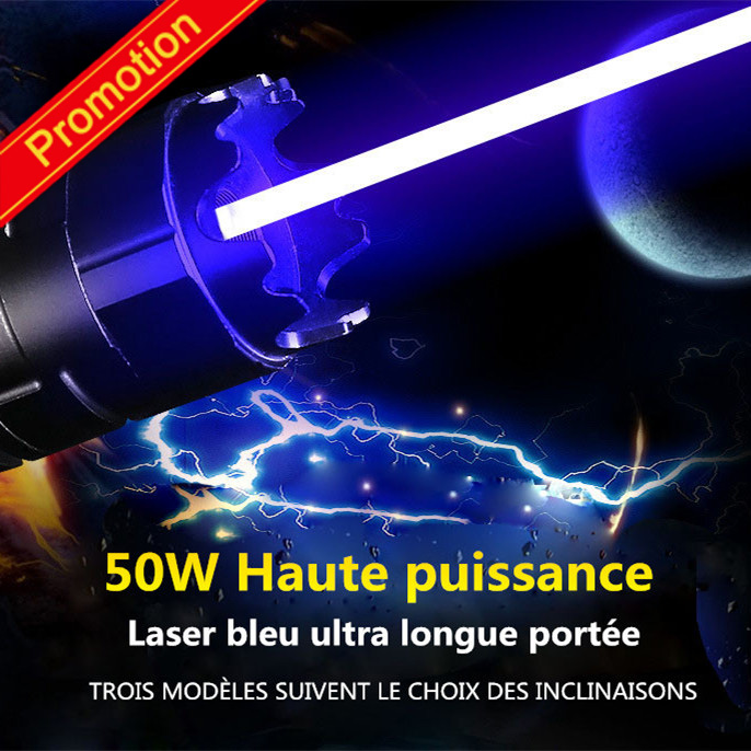 50000mW Pointeur laser bleu ultra puissant!