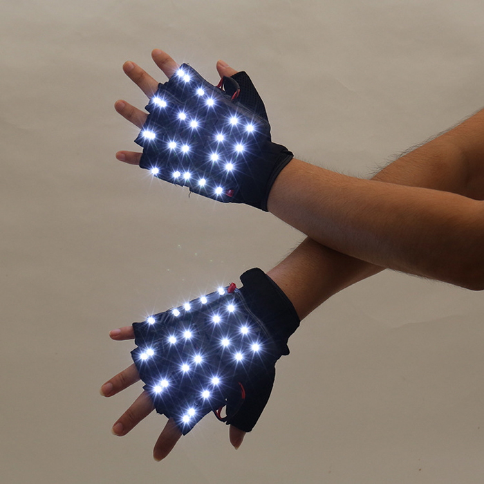 Gants demi-doigts led